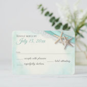 Carte de réponse Starfish et Lace Vintage Beach (Debout devant)