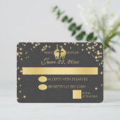 Carte de réponse Starry Night Buck and Doe (Debout devant)