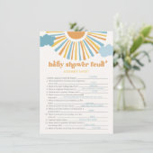 Carte de réponse Sun Baby shower Feud Game (Debout devant)