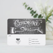 Carte de réponse tableau noir de cérémonie (Debout devant)
