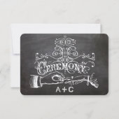 Carte de réponse tableau noir de cérémonie (Dos)