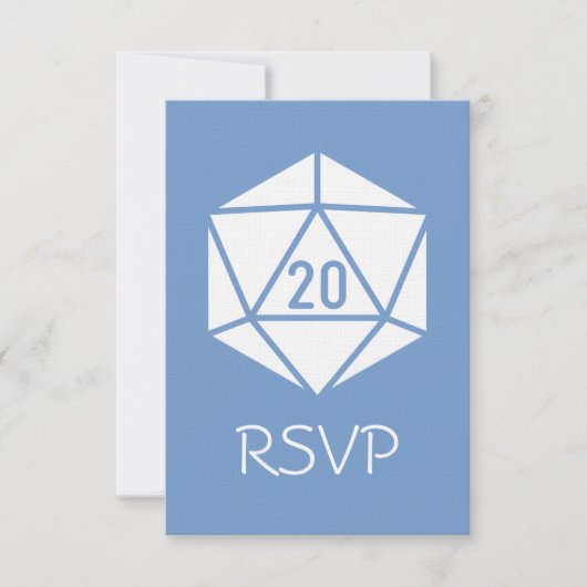 Carte de réponse Tabletop Chic en bleu pervenche (Devant)