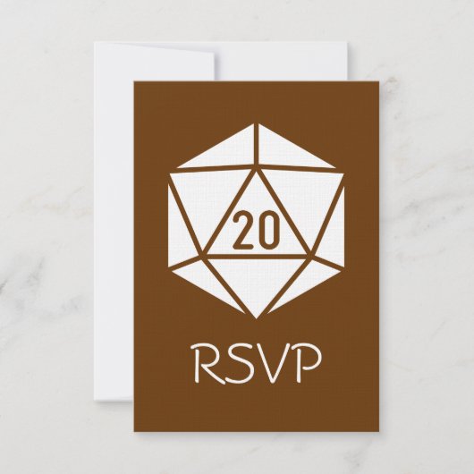 Carte de réponse Tabletop Chic en Chocolat (Devant)