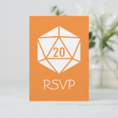 Carte de réponse Tabletop Chic en orange (Debout devant)