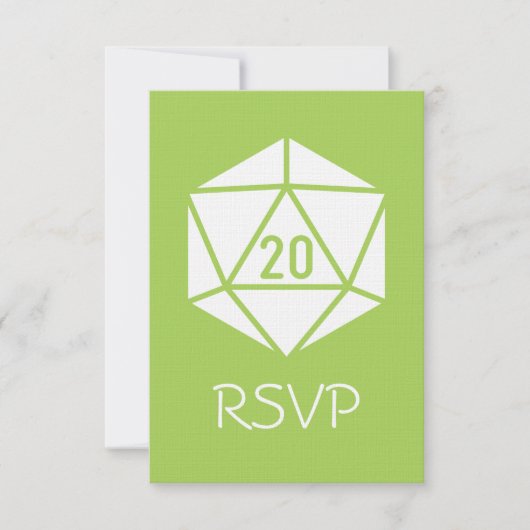 Carte de réponse Tabletop Chic en Péridot (Devant)