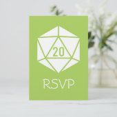 Carte de réponse Tabletop Chic en Péridot (Debout devant)