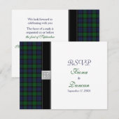 Carte de réponse tartan Black Watch celtique (Devant / Derrière)