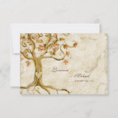 Carte de réponse teintée en tan antique avec racin (Dos)