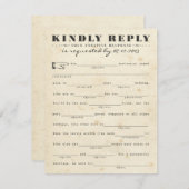 Carte de réponse Telegram vintage (Devant / Derrière)