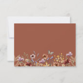 Carte de réponse Terracotta Boho Wildflower (Dos)