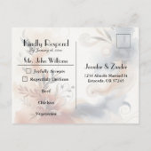 Carte de réponse Terracotta Twilight et Navy Bloom (Dos)