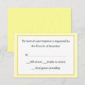 Carte de réponse tout usage jaune et blanc (Devant / Derrière)