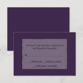 Carte de réponse tout usage violet et argent (Devant / Derrière)
