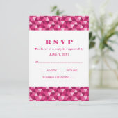 Carte de réponse Triangles géométriques rose (Debout devant)