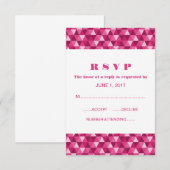 Carte de réponse Triangles géométriques rose (Devant / Derrière)