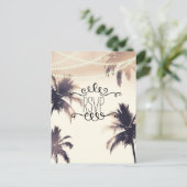 Carte de réponse Tropical Palm Trees & Lights Crea (Debout devant)