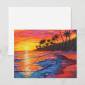 Carte de réponse Tropical Sunset (Devant / Derrière)