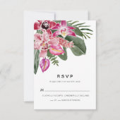 Carte de réponse tropicale RSVP (Devant)