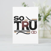 Carte de réponse Tru (Debout devant)