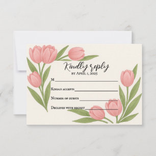 Carte de réponse Tulip Together