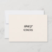 Carte de réponse Tulipe Héritage (Dos)