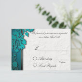 Carte de réponse turquoise (Debout devant)