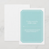 Carte de réponse Turquoise tout simplement élégant (Devant / Derrière)