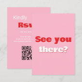 Carte de réponse typographie rétro (Devant / Derrière)