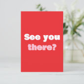 Carte de réponse typographie rétro (Debout devant)