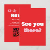Carte de réponse typographie rétro (Devant / Derrière)