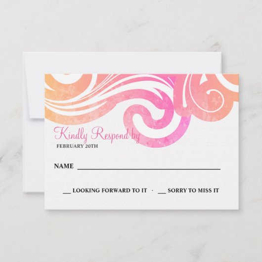 Carte de réponse Vagues (Devant)