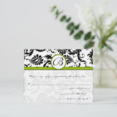 Carte de réponse verte Apple - Style carte postale (Debout devant)