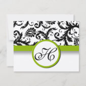 Carte de réponse verte Apple - Texte côté mat (Devant)