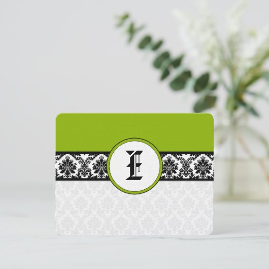 Carte de réponse verte Apple - Texte côté mat (Debout devant)