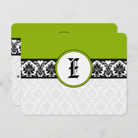 Carte de réponse verte Apple - Texte côté mat (Devant / Derrière)