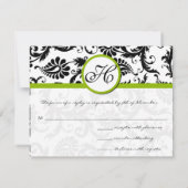 Carte de réponse verte Apple - Texte côté mat (Dos)