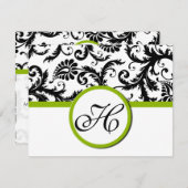 Carte de réponse verte Apple - Texte côté mat (Devant / Derrière)