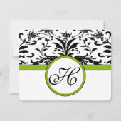 Carte de réponse verte Apple - Texte côté mat (Devant)