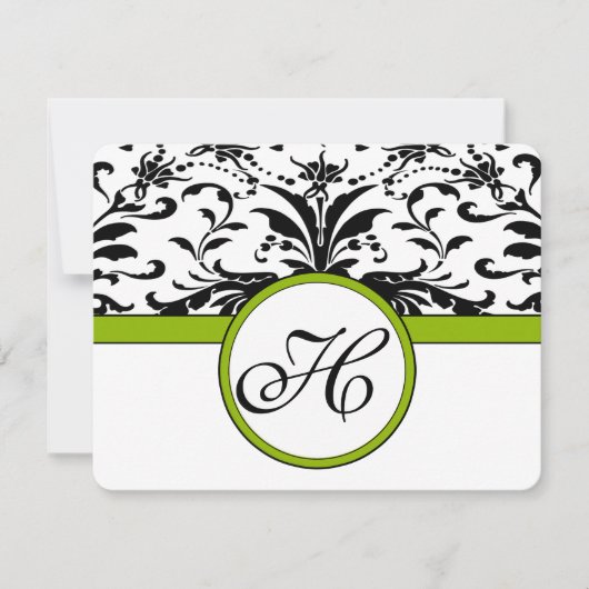 Carte de réponse verte Apple - Texte côté mat (Devant)