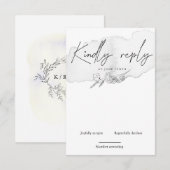 Carte de réponse verticale charmante nature (Devant / Derrière)