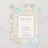 Carte de réponse verticale élégante au bord de la (Devant / Derrière)