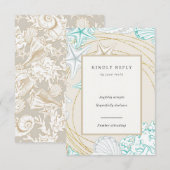 Carte de réponse verticale élégante de bord de mer (Devant / Derrière)