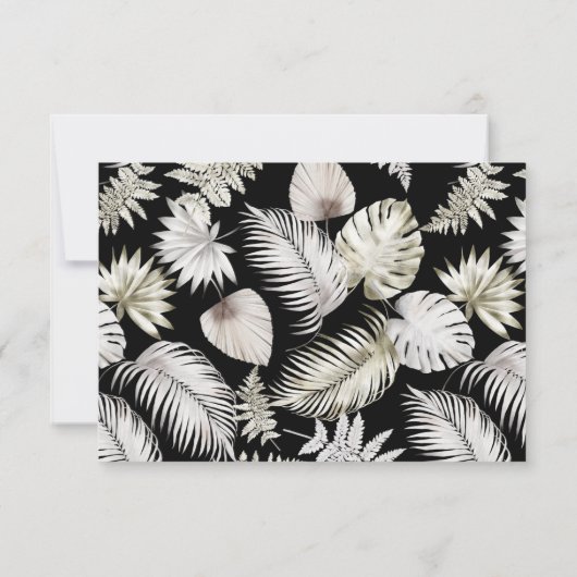 Carte de réponse verticale moderne tropicale luxue (Dos)