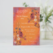 Carte de réponse verticale Saffron Sky Wildflower (Debout devant)