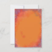 Carte de réponse verticale Saffron Sky Wildflower (Dos)