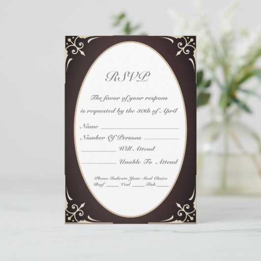 Carte de réponse victorienne (Debout devant)