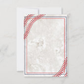 Carte de réponse vintage baseball grunge (Dos)
