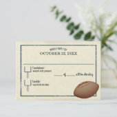 Carte de réponse vintage Football Pass Bar Mitzvah (Debout devant)