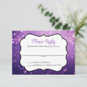 Carte de réponse violet en couple (Debout devant)