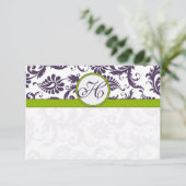 Carte de réponse violette pour ordinateur portable (Debout devant)